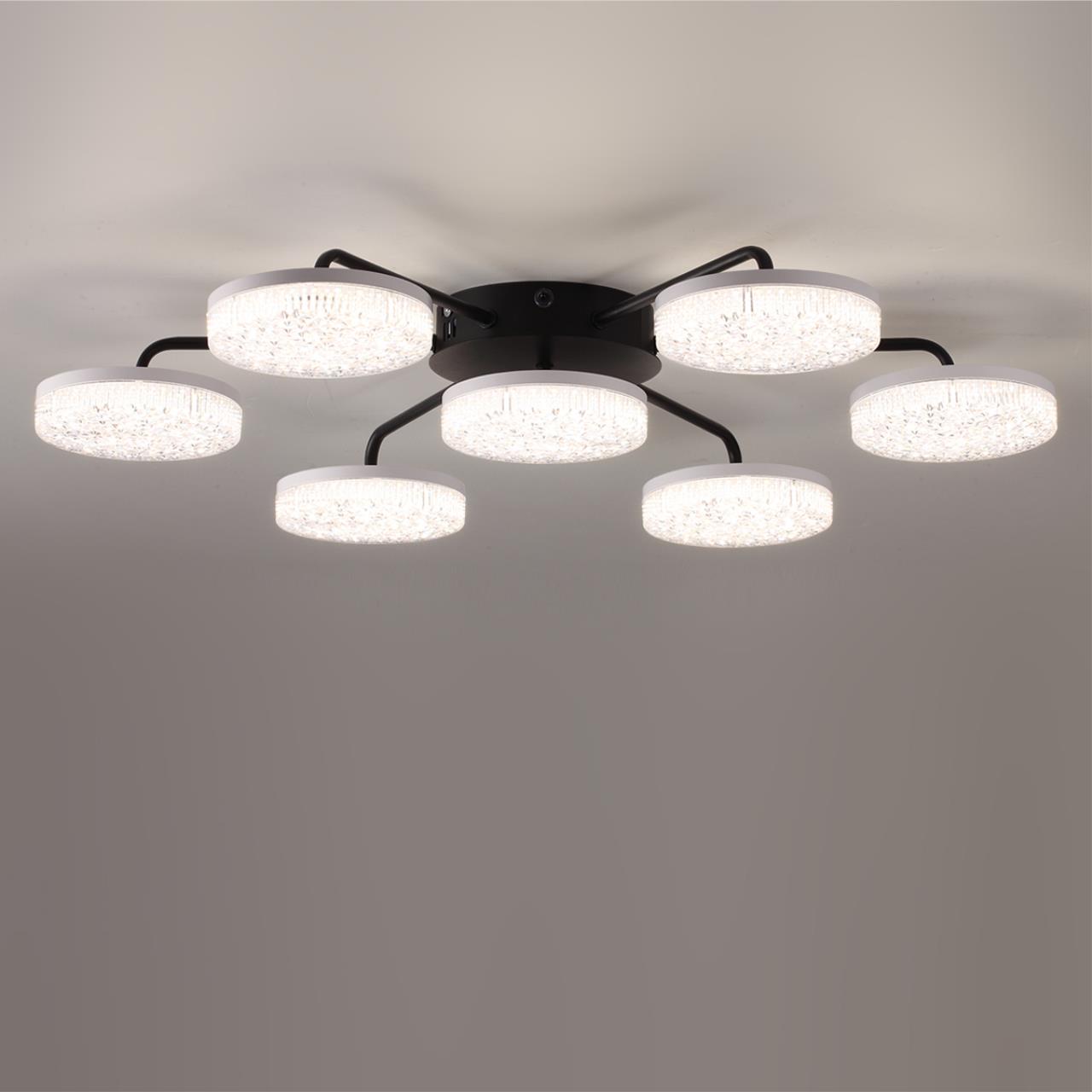 Люстра потолочная 74*9,5 см, 1 LED 90W 3000-4000-6000K Lumion Didana 8236/7CL черный