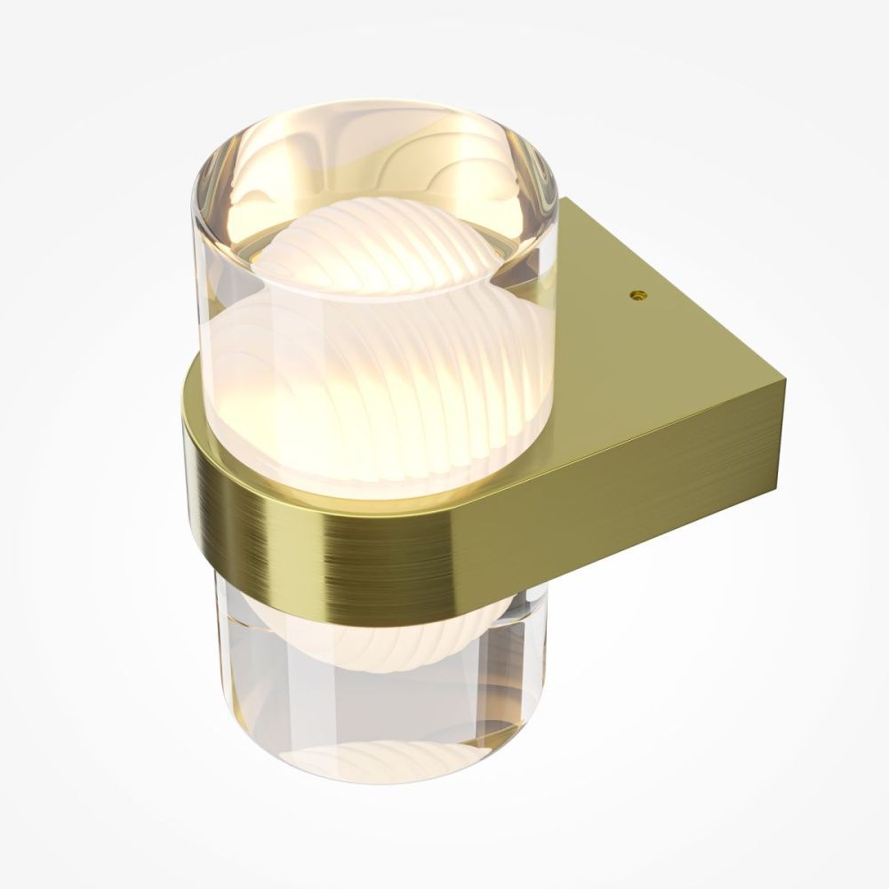 Настенный светильник 16 см, 10W, 3000K, Maytoni Sacramento MOD480WL-L10BS3K, латунь