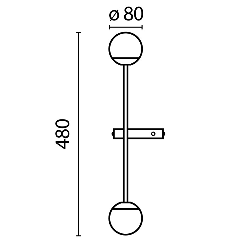 Бра 14,1*13*48 см, LED, 10W, 3000К, Maytoni TOUCH MOD285WL-L10BS3K латунный