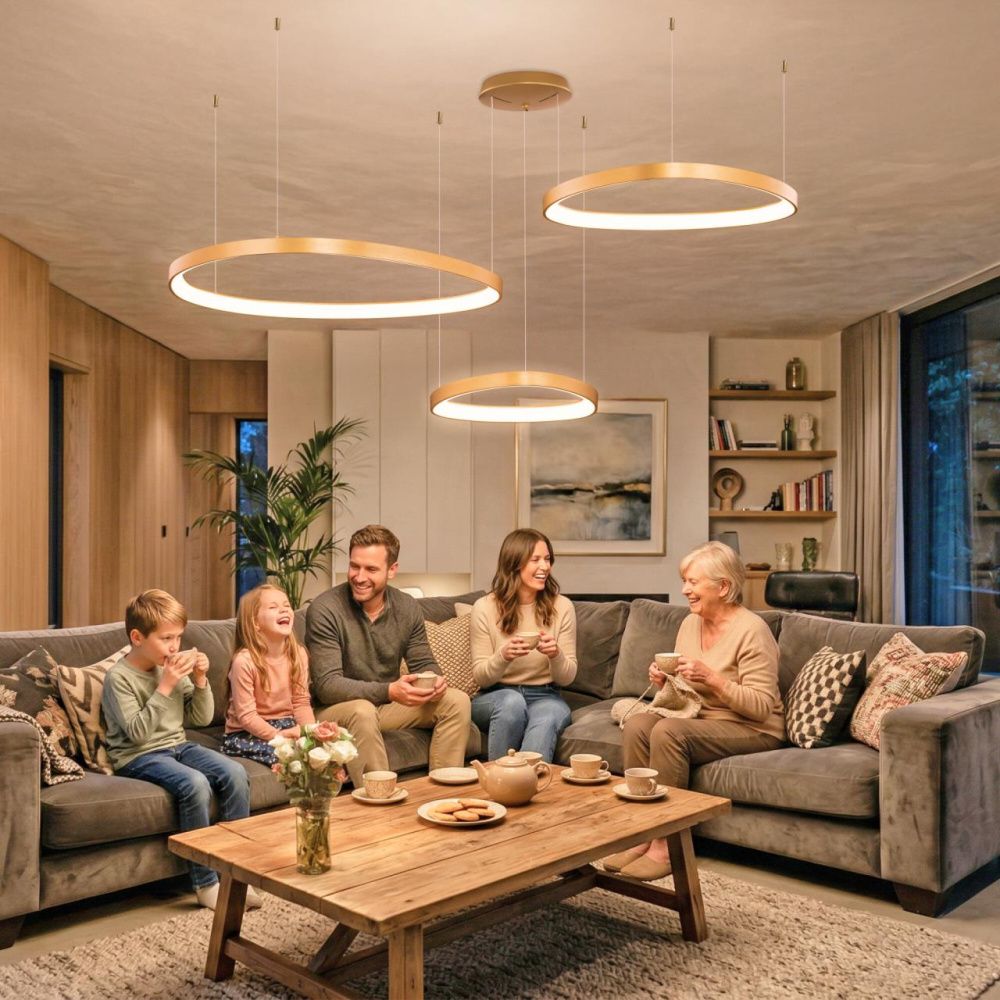 Светильник 160 см, 240W, 3000-5500K, Citilux GENKA SMART CL756A092, золото
