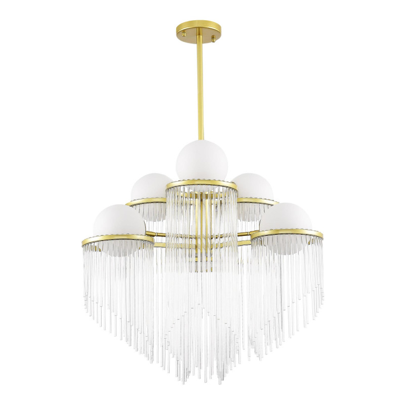 Люстра подвесная 80*70 см, 6*E27 ST LUCE Allegro SL1511.203.06 золотистый
