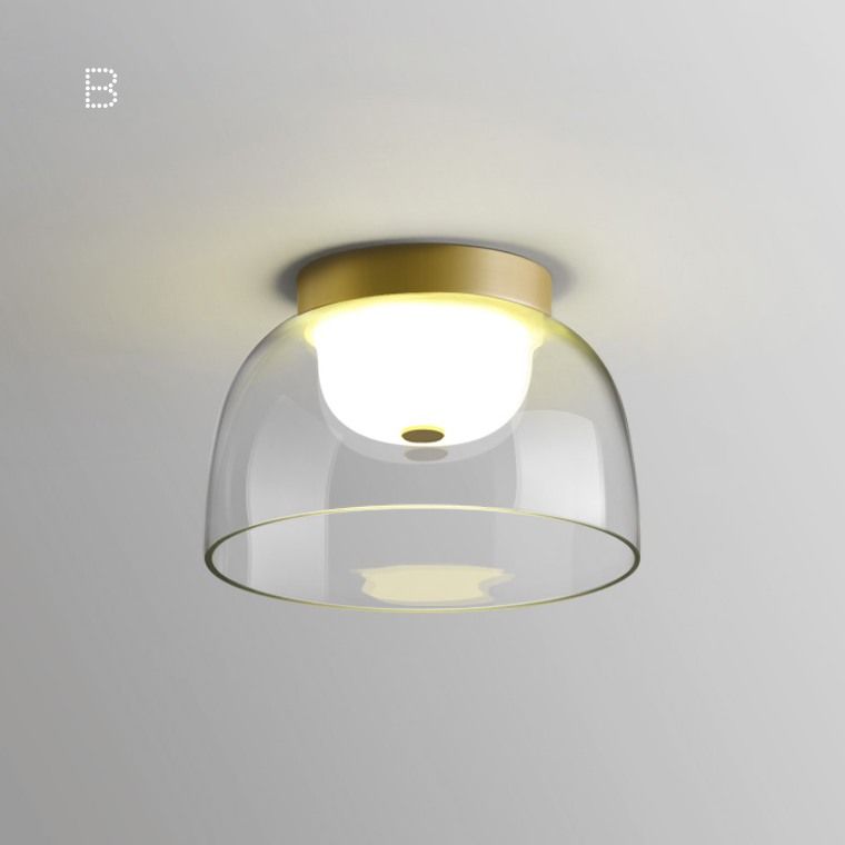 Потолочный светильник CLARITY B 22*22*15 см, 1*LED*12W, ImperiumLoft CLARITY-B01, Латунь, Прозрачный