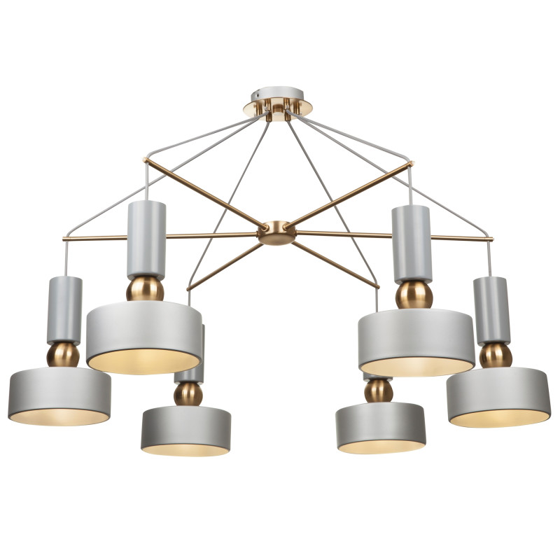 Подвесная люстра Maytoni Void MOD030PL-06GR серый, диаметр 94 см
