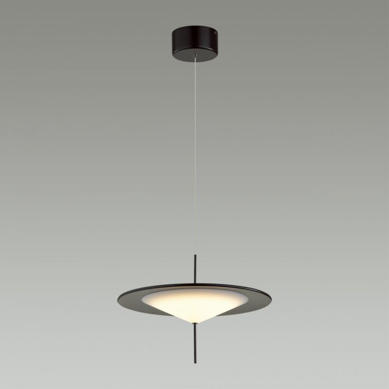 Светодиодный светильник 38 см, 16W, 3000K, Odeon Light Steka 5012/16L, черный