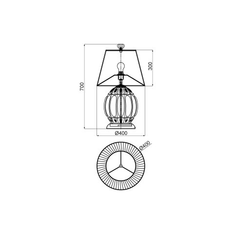 Настольная лампа  40*70 см, 1*E27 хром Vele Luce Helen VL4263N11