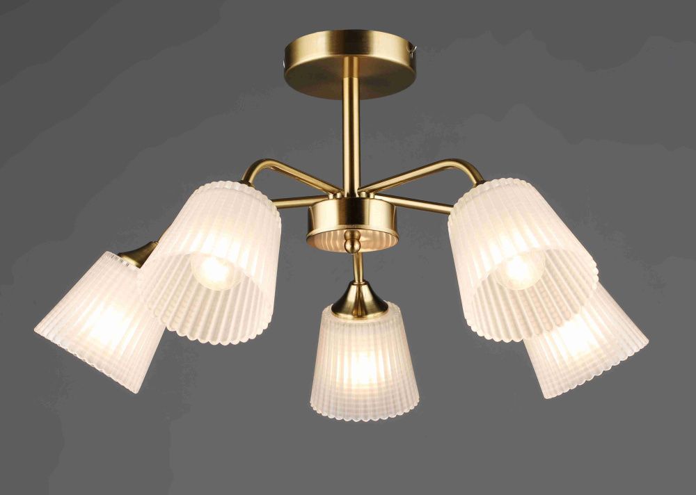 Люстра Ø585 x H295, мм, 5*40W (200W), COPPER (Латунь) Rilon 6600/5 COP