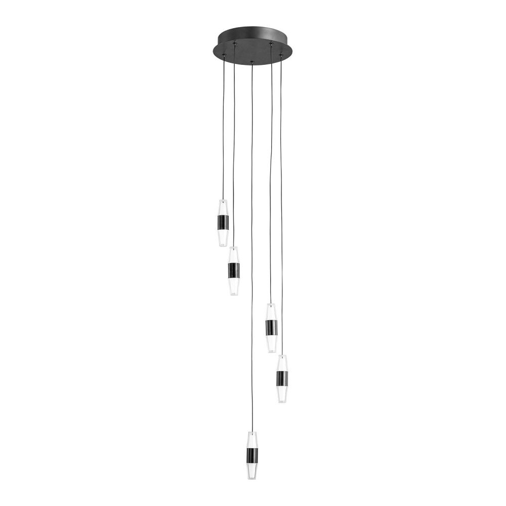 Люстра подвесная *25*80-150 см, 10*led*2W, 4000K, Lussole Hopkins LSP-7399, черный