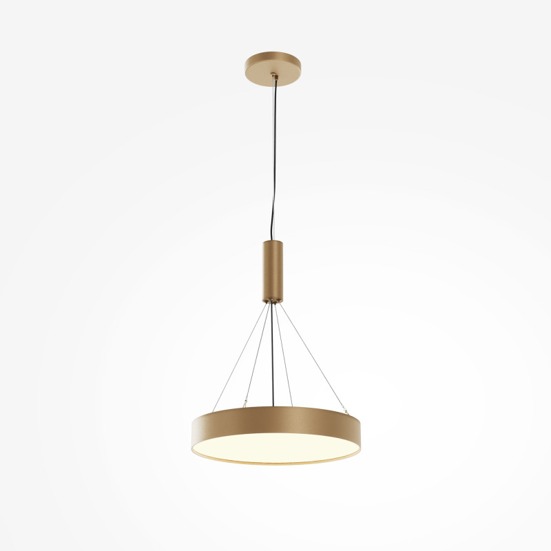 Накладной светильник 40*40*6 см, LED, 45W, 3000К, Maytoni Technical Zon C032CL-45W3K-RD-MG золото матовое