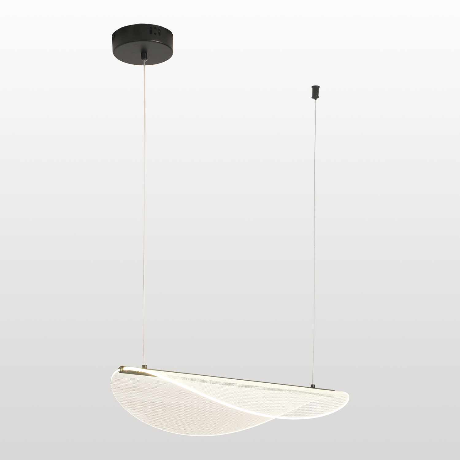 Линейно-подвесной светильник 50*35-150 см, 1*LED, 13W, 4000K, Lussole Calvert LSP-7366, черный