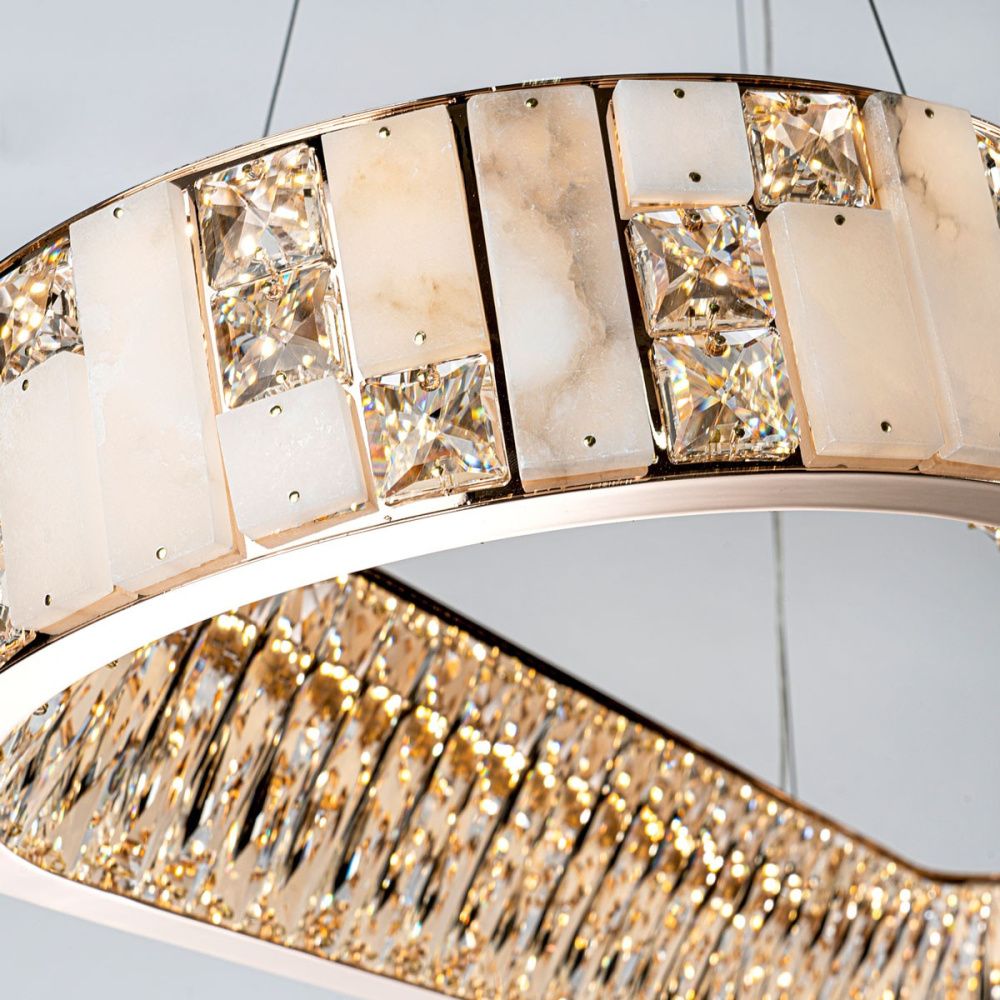 Подвесная люстра 99 см, 84W, 3000-6000K, MODELUX premium ML.6988.1000P GD, золото