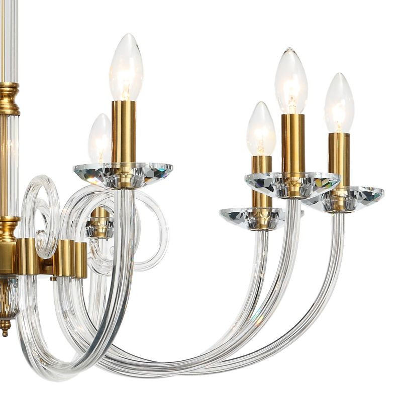 Подвесная люстра Stilfort Glass 1050/03/10P, диаметр 85 см, золото