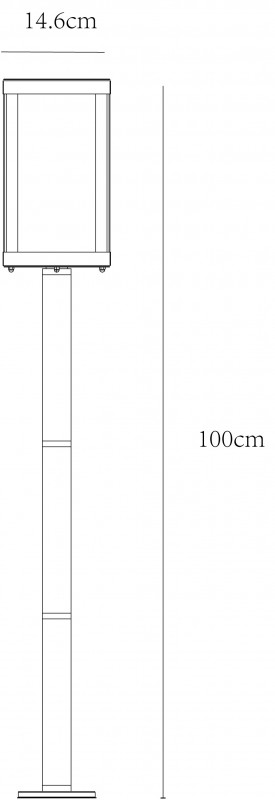 Уличный наземный светильник Arte Lamp Belfast A4569PA-1BK, черный