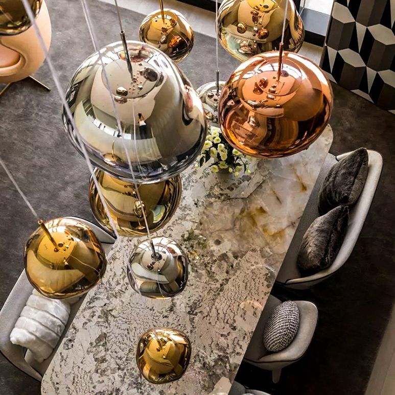 Подвесной светильник Tom Dixon Melt Pendant Silver D38 40*40*40 см, 1*E14*40W, ImperiumLoft 40.2599, Серебристый