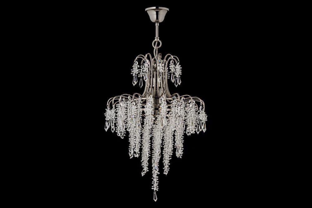 Люстра подвесная *40*50 см, 3*E14*40W, Arti Lampadari Erli Nickel Erli E 1.5.40.105 N, никель