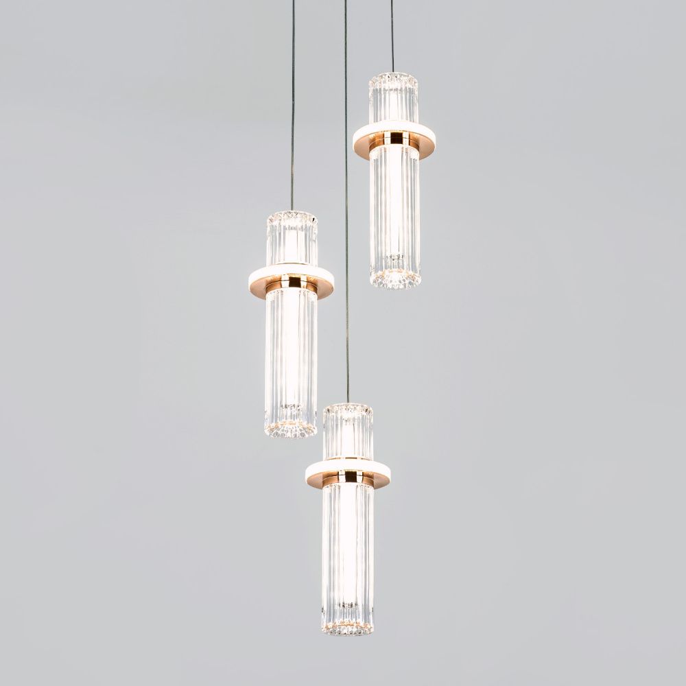 Подвесной светильник 21*21*105 см, LED 35W, 4000K, Золото MODELUX ML.3316.3