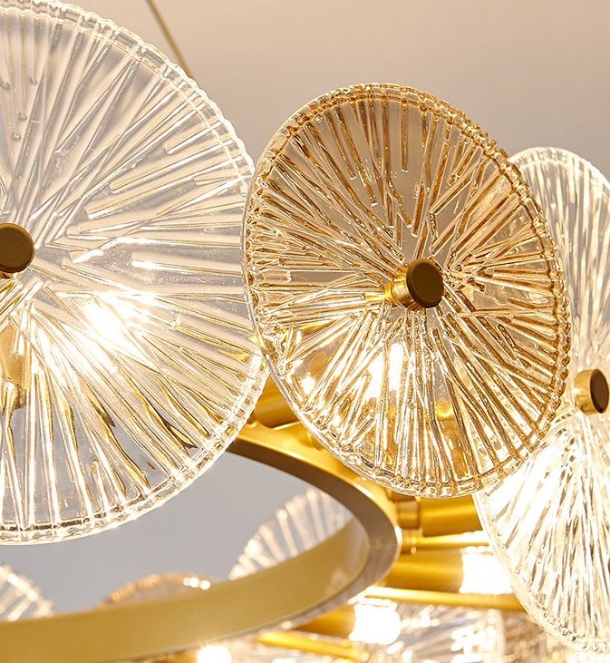 Светильник подвесной SAPFIR SPF-9089 GOLD/ ЗОЛОТО  D800*200/H1200/16/G9/40W DAISY 25-03 (1)