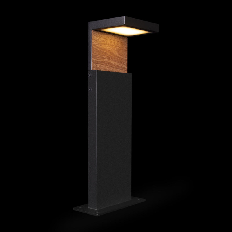 Уличный светильник 10*12 см, 1*LED*5W, 3000К Loft It 100001/400 Oak, Черный, золото