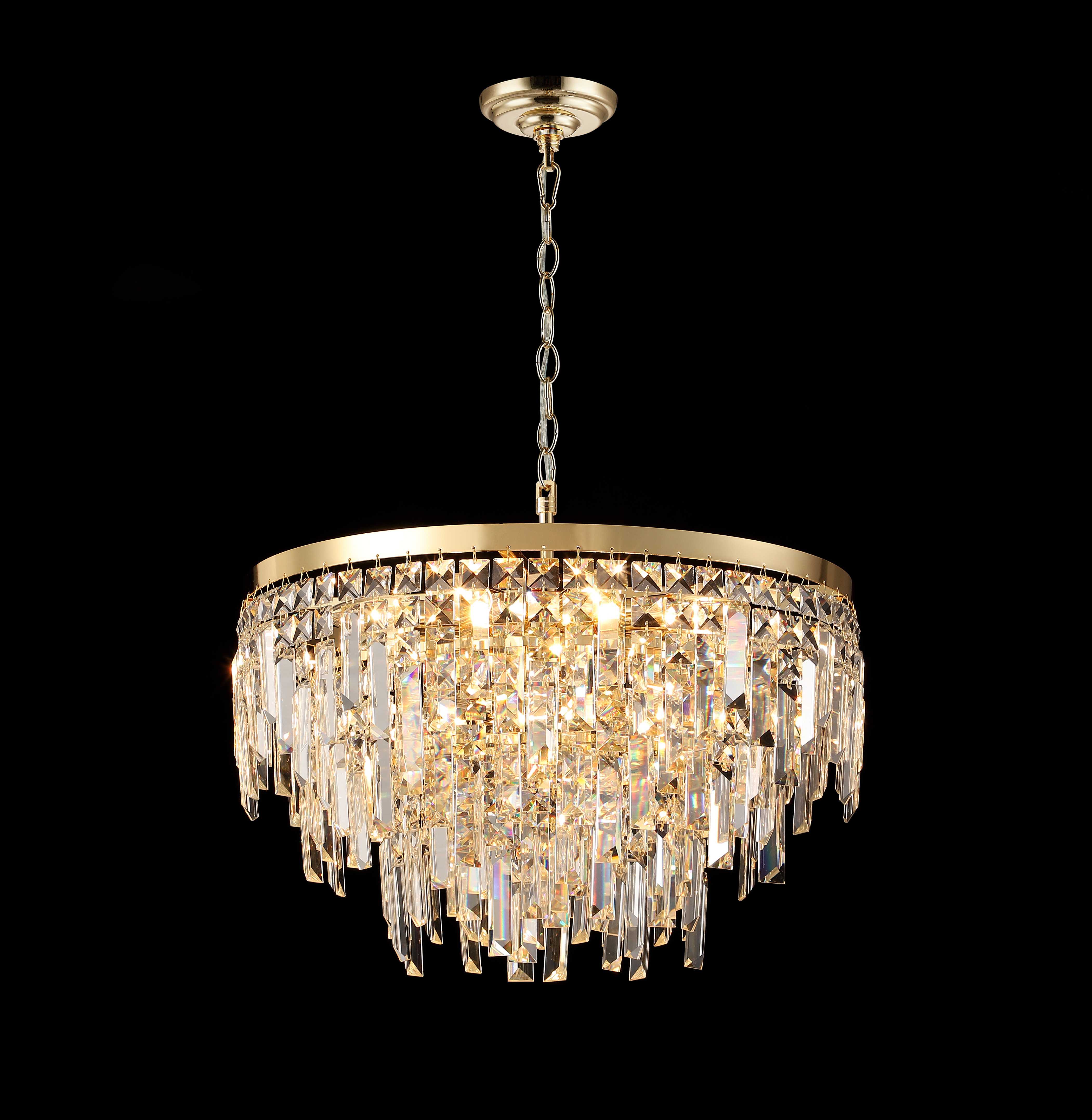 Люстра  500*300, 10*E14, 40W NewRgy Cristallo F7-ф500*H300 H GOLD, H GOLD