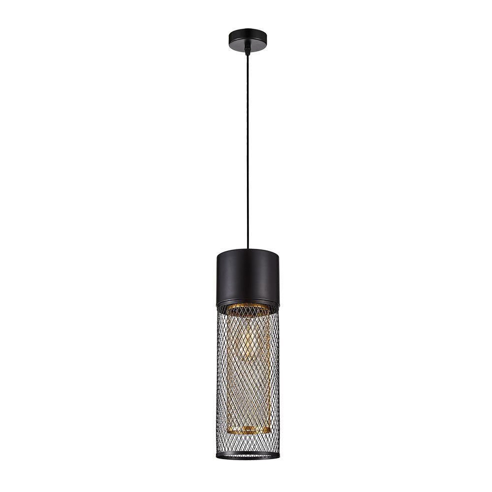 Подвесной светильник 15 см, Arte Lamp Castello A7068SP-1BK, черный-золото
