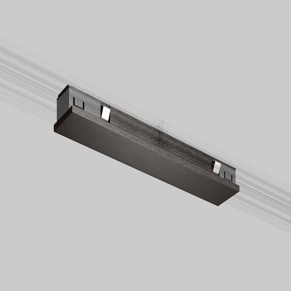 Titan Line Прямой коннектор (титан) 85008/00, 12*2*см, Elektrostandard Line Magnetic 85008/00, титан