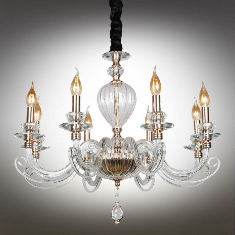 Подвесная люстра 70*80-145 см, 8*E14, 40W, Aployt Daniele APL.701.03.08, золотой