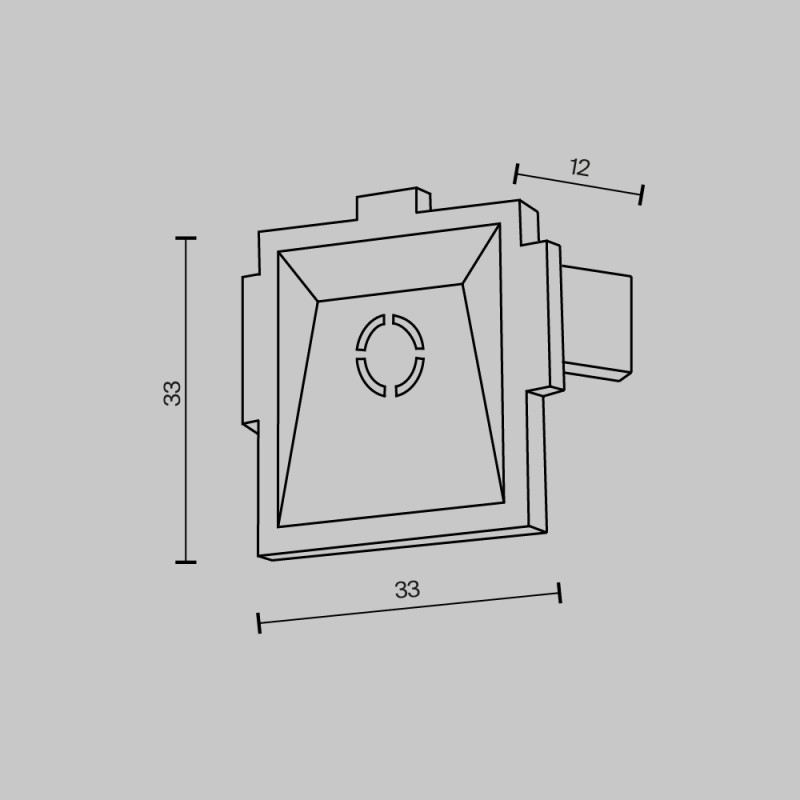 Заглушка 3,3*3,3*1,2 см, Maytoni Technical Accessories for tracks Radity TRA084EC-12B черный