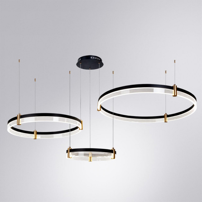 Светильник 148 см, 226W, 3000-6000K Arte Lamp MERCURY A2185SP-3BK черный