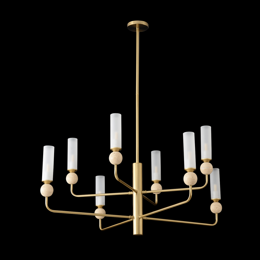 Люстра *98*50-74/109/114 см, 8*E14*60W, Crystal Lux Simply SIMPLY SP8 BRASS, Латунь