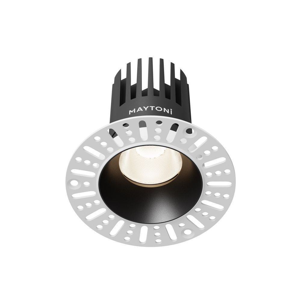 Встраиваемый светильник  DL121-15W-4K-TRS-B **-9,8 см, *LED*15W, 4000K, Maytoni technical Dip DL121-15W-4K-TRS-B, Черный