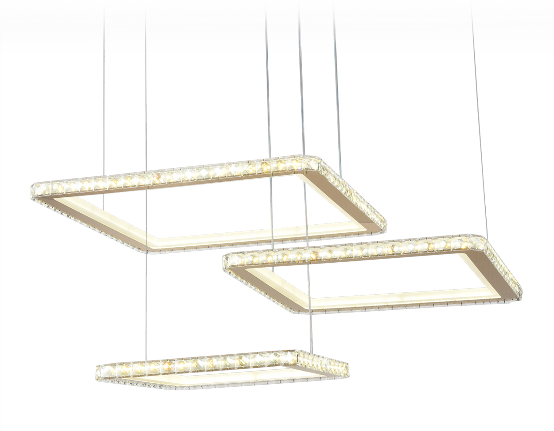 Светильник подвесной 68*46*74 см,  180W, 3000К, золото Ambrella Acrylica Ice FA1761