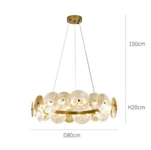 Светильник подвесной SAPFIR SPF-9089 GOLD/ ЗОЛОТО  D800*200/H1200/16/G9/40W DAISY 25-03 (1)