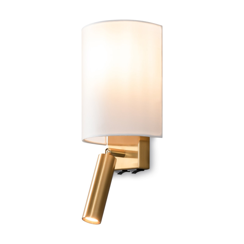 Бра 13*9*31 см, 1*E14, 3W, 3000К, Freya Bride FR5367WL-L40BS латунный