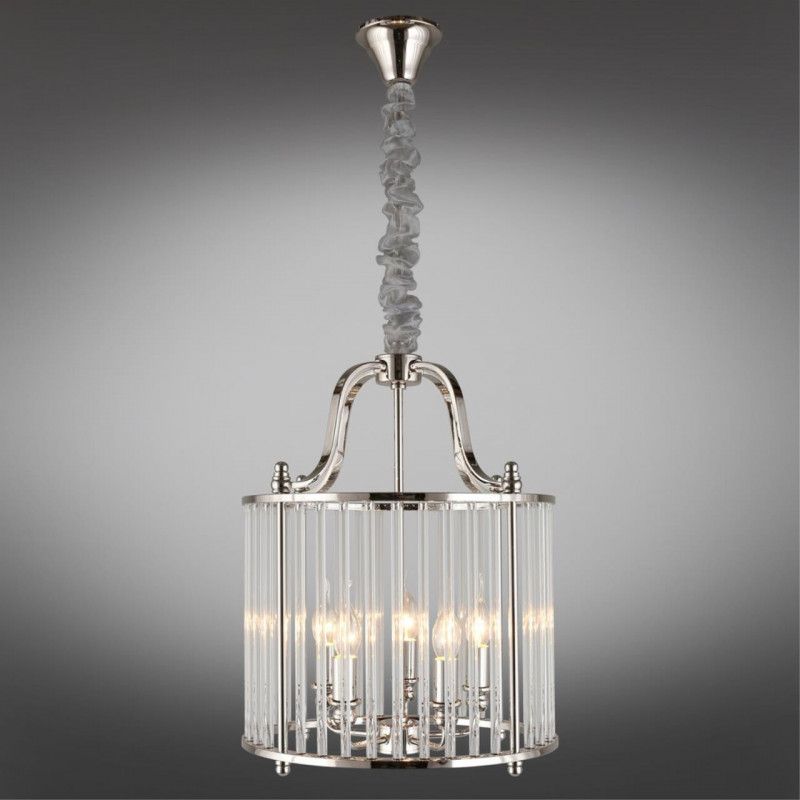 Подвесная люстра 41*75-150 см, 5*E14, 40W, Aployt JOANNA APL.726.06.05, хром