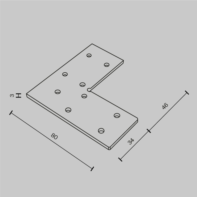Соединитель для шинопровода 8*8*0,3 см, Maytoni Technical Accessories for tracks Gravity TRA010CL-21 серый
