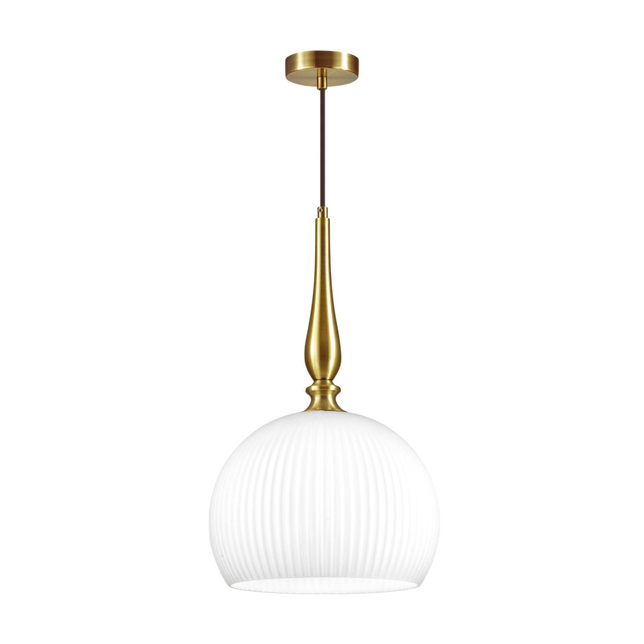 Подвес Odeon Light Runga 4765/1 диаметр 35 см, белый/бронзовый