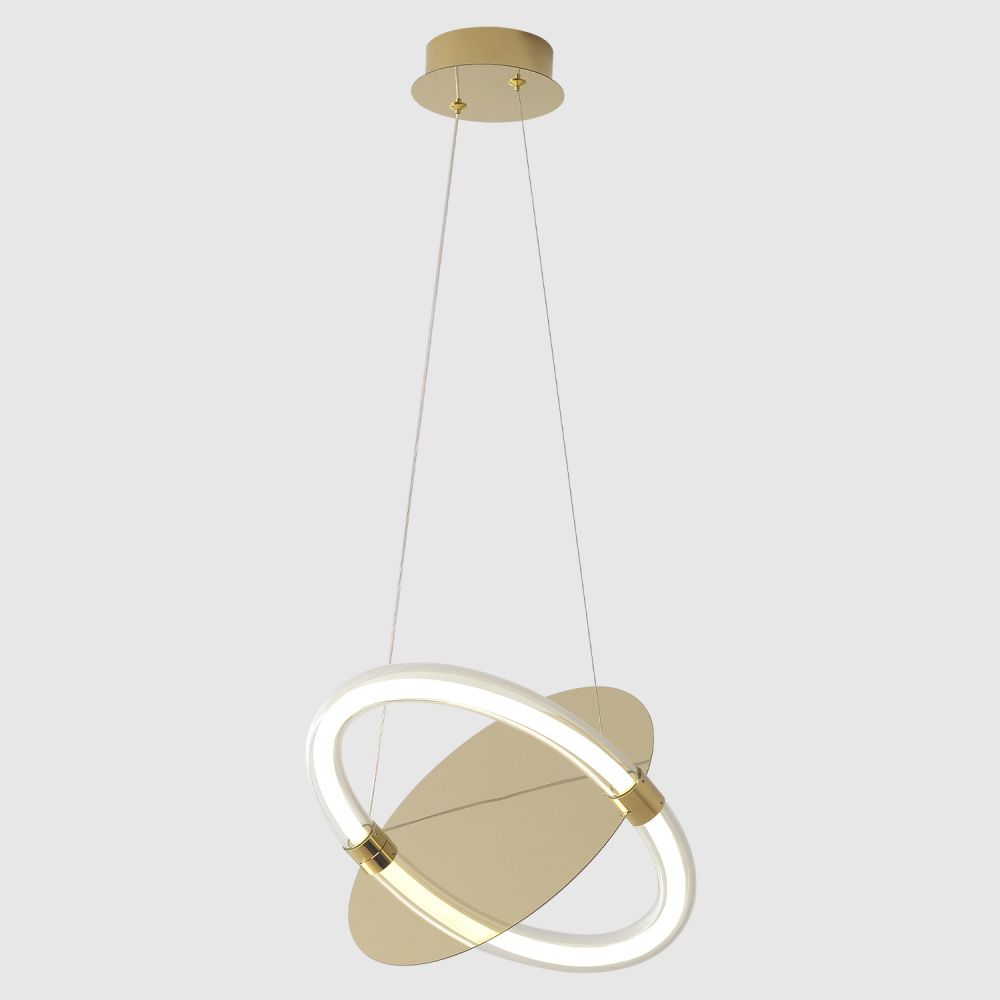 Светильник подвесной 22,3*32*22,3-225,4 см, *LED*22W, 3000K, Crystal Lux Nebula NEBULA SP22W LED GOLD, Золото