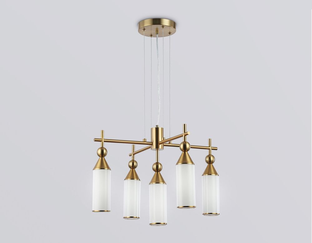 Подвесная люстра **38-139 см, 5*E14*40W, K, Ambrella Light High Light LH55276, латунь