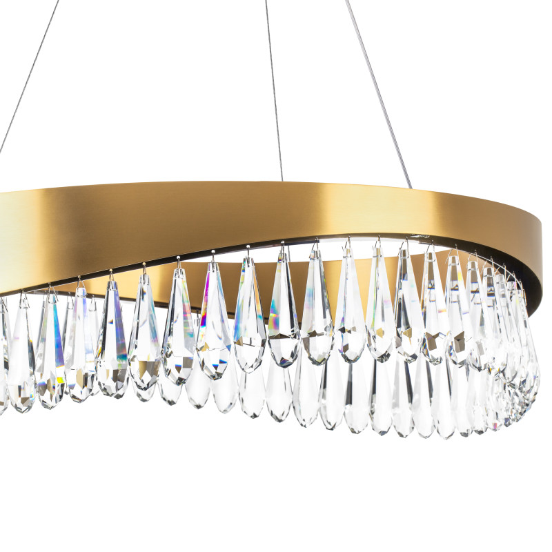 Подвесная люстра 62*150 см, LED, 30W, 3000K Lightstar Helio 703163, золотой