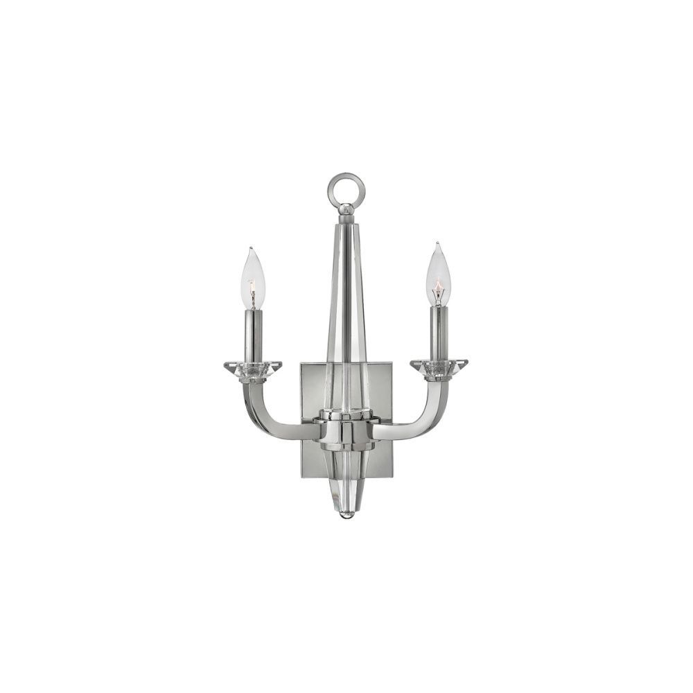 Бра 13*31*68 см, E14*60W, Natural Concepts Hinkley Ascher KL-TALLAND1-PC-BATH, сусальное серебро