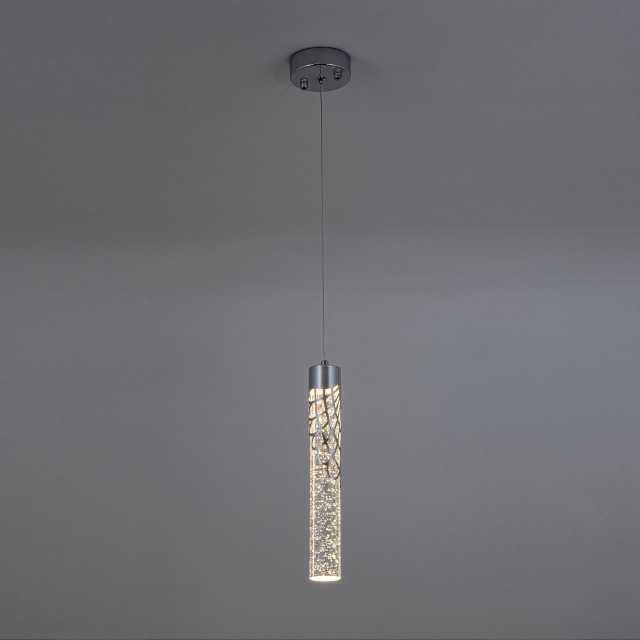 Подвесной светильник 10*10*112 см, LED 5W, 4000K, Хром MODELUX ML.88965.1 CH