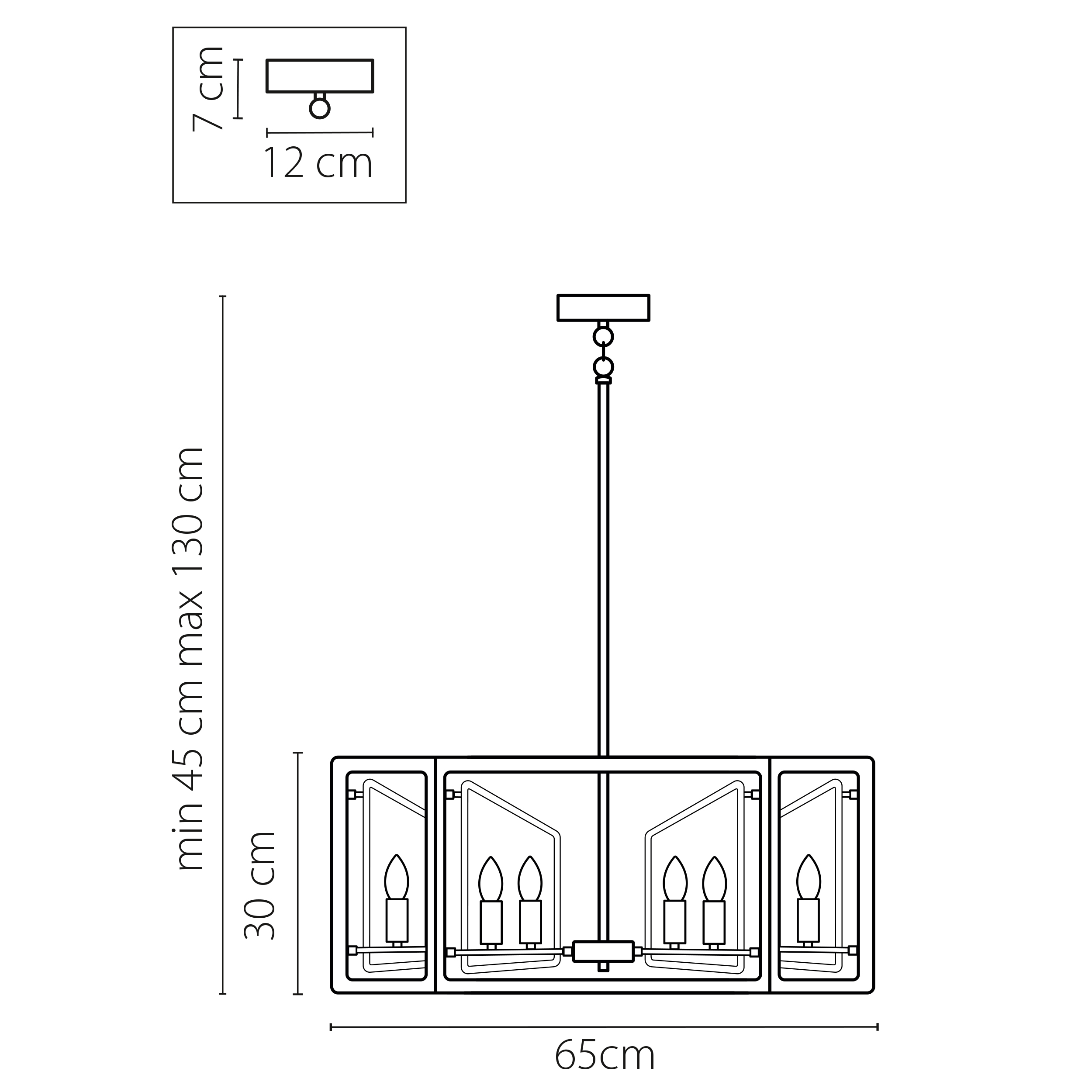 Люстра потолочная 65*13 см, 12*E14*72W, Золото; Черный матовый Lightstar Regolo 713327