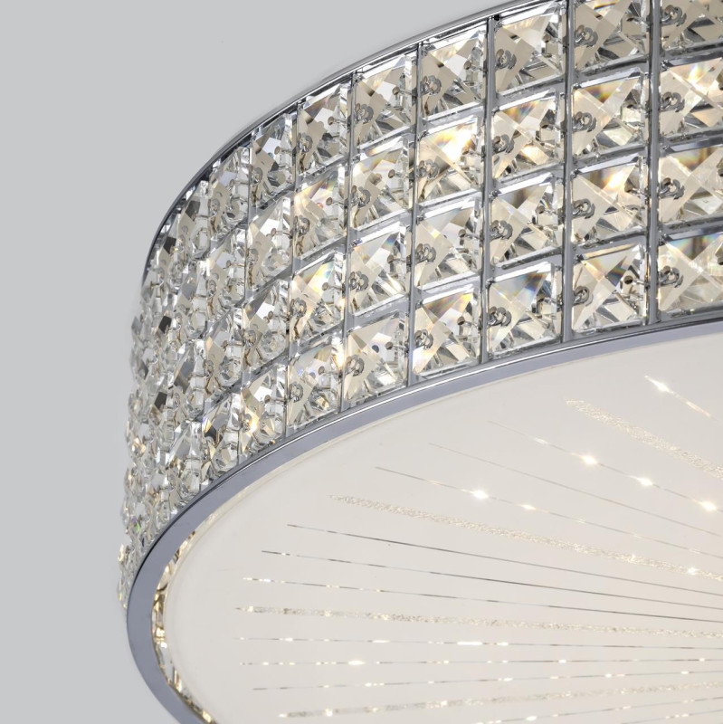 Люстра хрустальная 61 см, 105W, 3000-5500К Citilux Портал CL32410G1 LED RGB с пультом хром