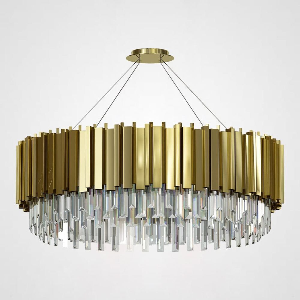 Подвесная люстра Empire Suspension MONDO 100 100*100*45 см, 10*E14*40W, ImperiumLoft 40.1619, Золотистый