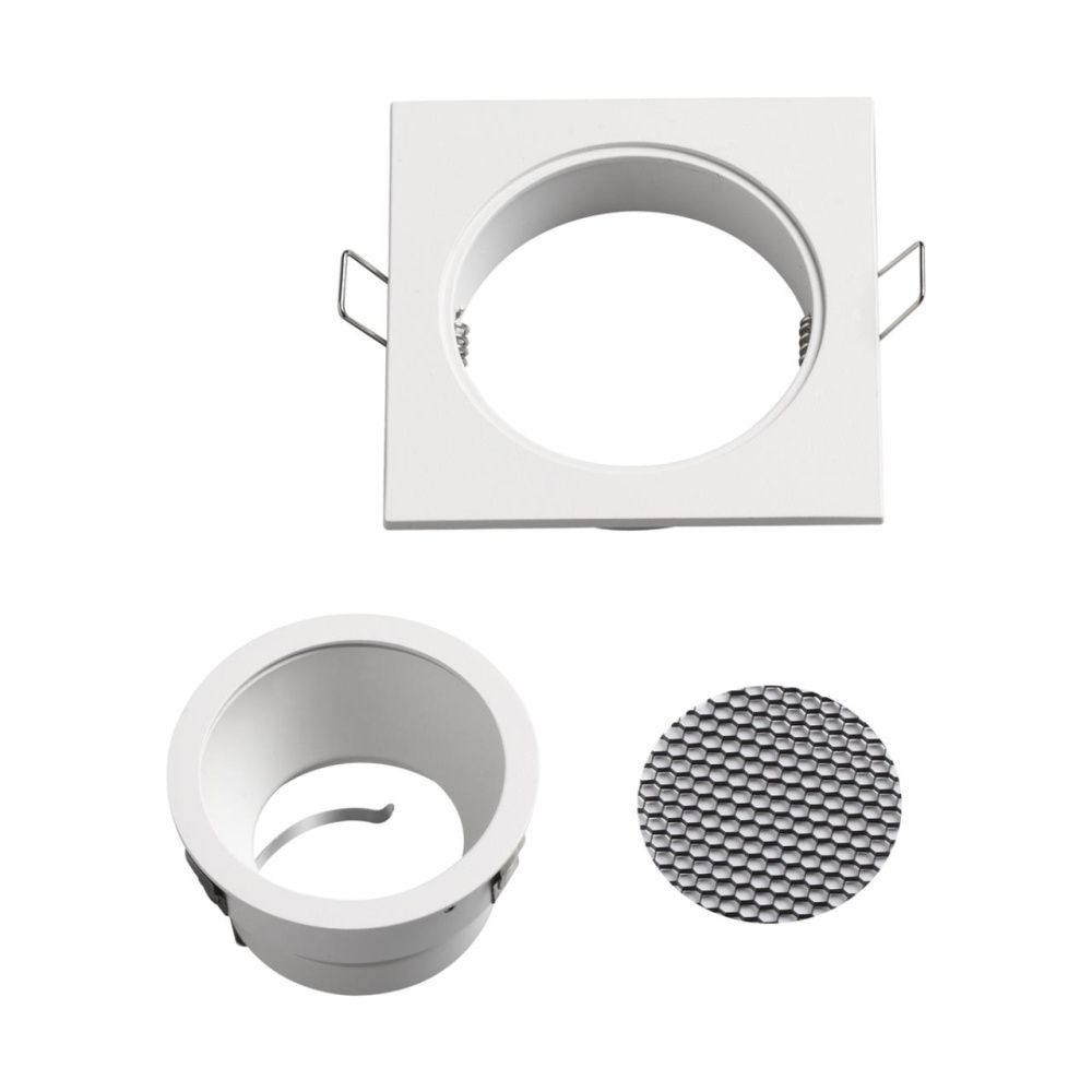 Светильник встраиваемый 9*9*5 см, вр 8,5 см, 1*GU10*50W, Novotech Morus 371001, белый