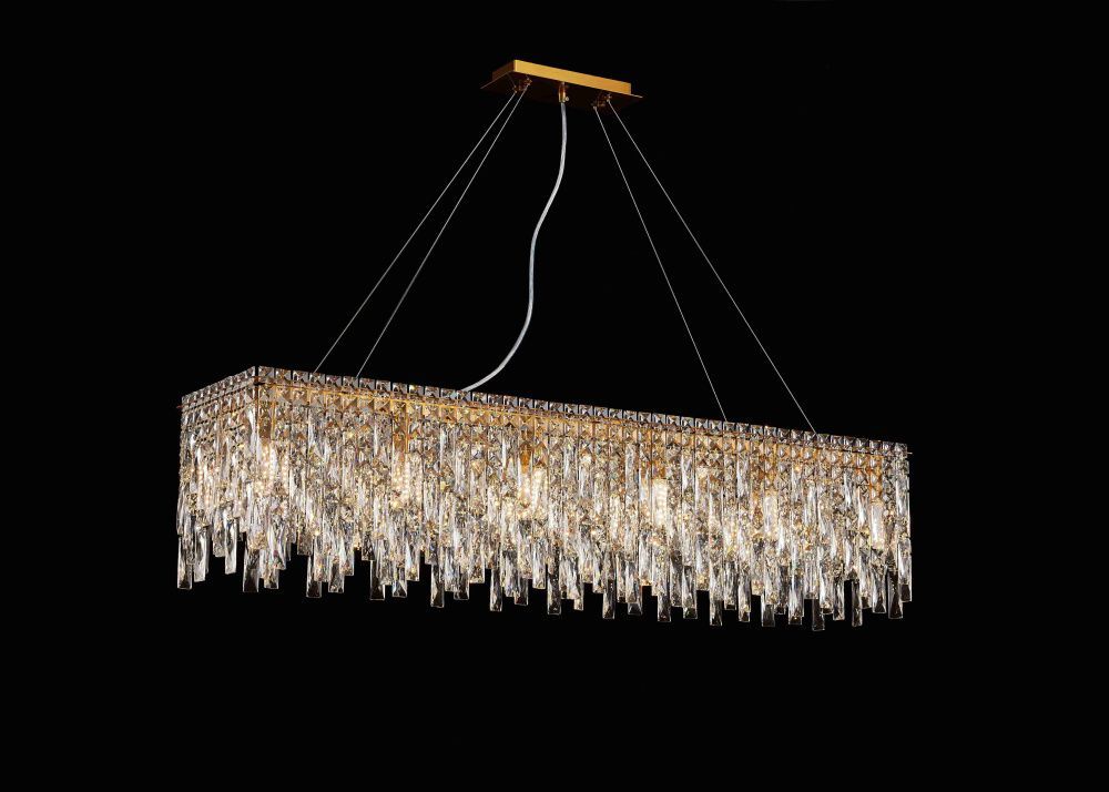 Люстра L1200 x W280 x H270, мм, 12*40W (480W), GOLD BRONZE(Золото+Бронза) NewRgy F52-L1200*W280*H270(1200) GOLD BRONZE