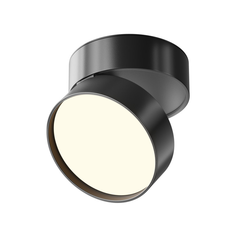 Накладной светильник 12*12*8,2 см, LED, 18W, 3000К, Maytoni Technical ONDA C024CL-18W3K-B-1 черный