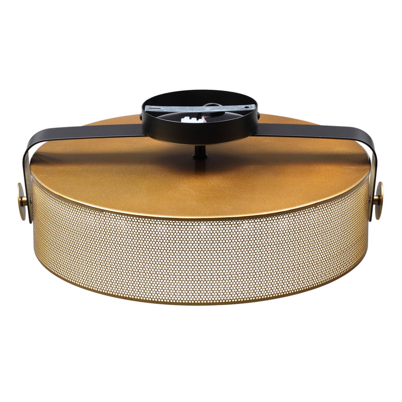Потолочный светильник 38*15 см, 1*LED Lumion DRUMY 6597/40L черный, античная латунь