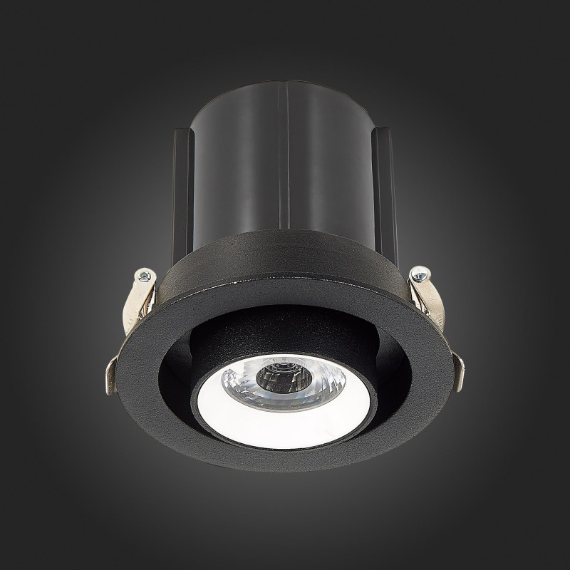 Встраиваемый светильник 9 см, 12W 4000K ST LUCE Встраиваемые светильники ST702.448.12 Черный