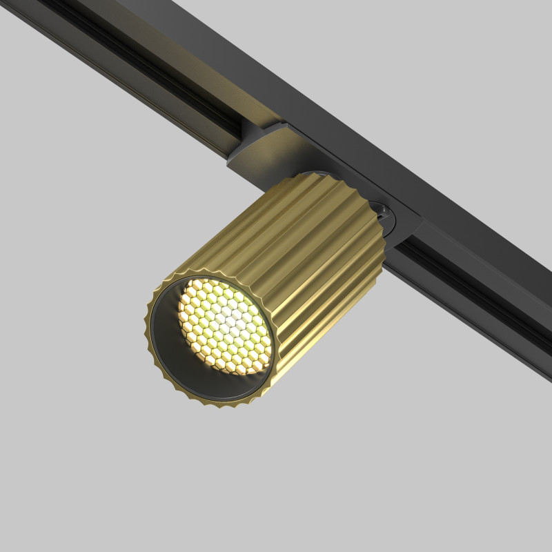 Трековый светильник 8,2*10*13,2 см, GU10 10W Maytoni Technical Calipso UNITY TR218-1-GU10-BS латунь