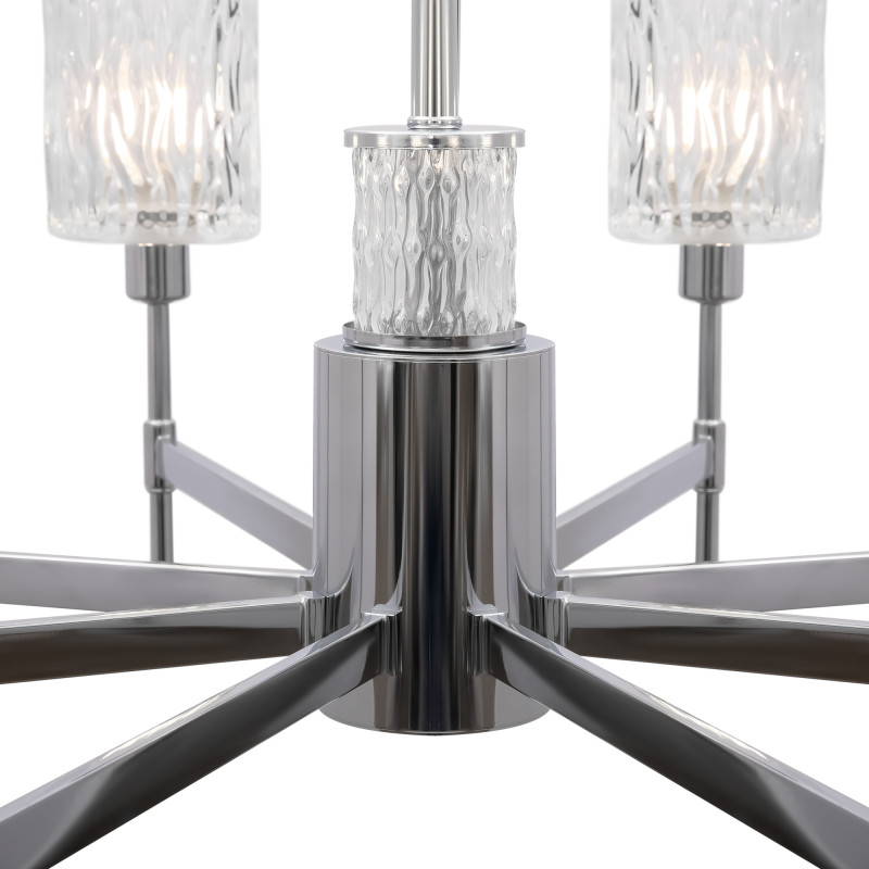 Подвесная люстра Freya Elsa FR5133PL-08CH, диаметр 81 см, хром